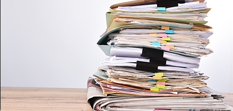 Stack of paperwork