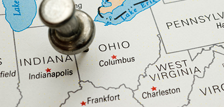 State of Ohio map