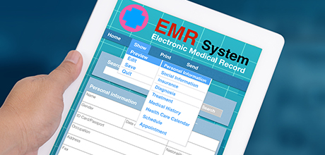 EMR on tablet