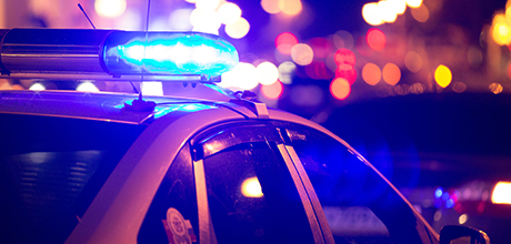 Police cruiser lights