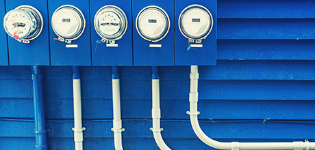 Electric Meters Blue