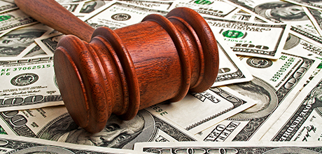 Gavel and money
