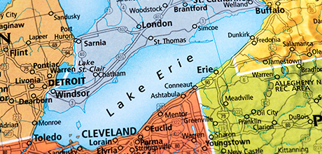 Lake Erie map