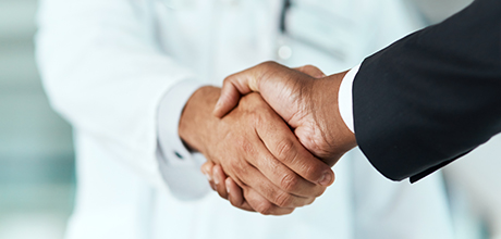 physician handshake
