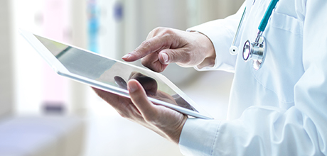 doctor with ipad