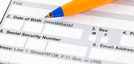 date of birth form