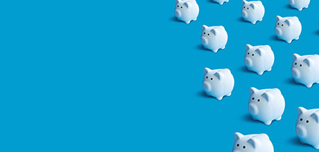 blue piggybanks