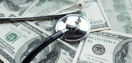 money and stethoscope