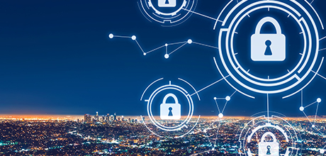 los angeles with data privacy icons