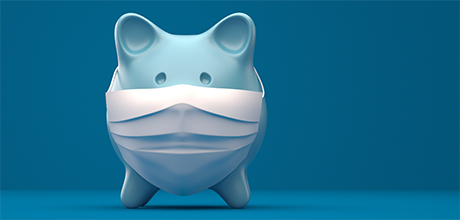 piggy bank with mask