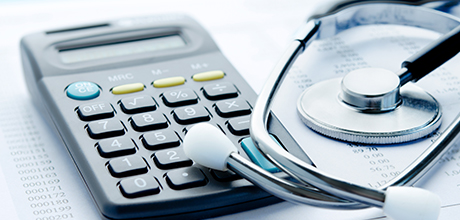 stethoscope and calculator