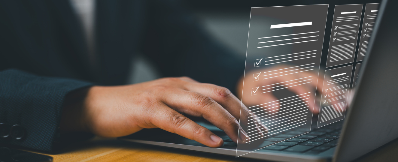 Person on a computer