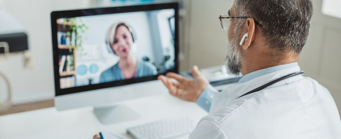Telehealth doctor talking to patient